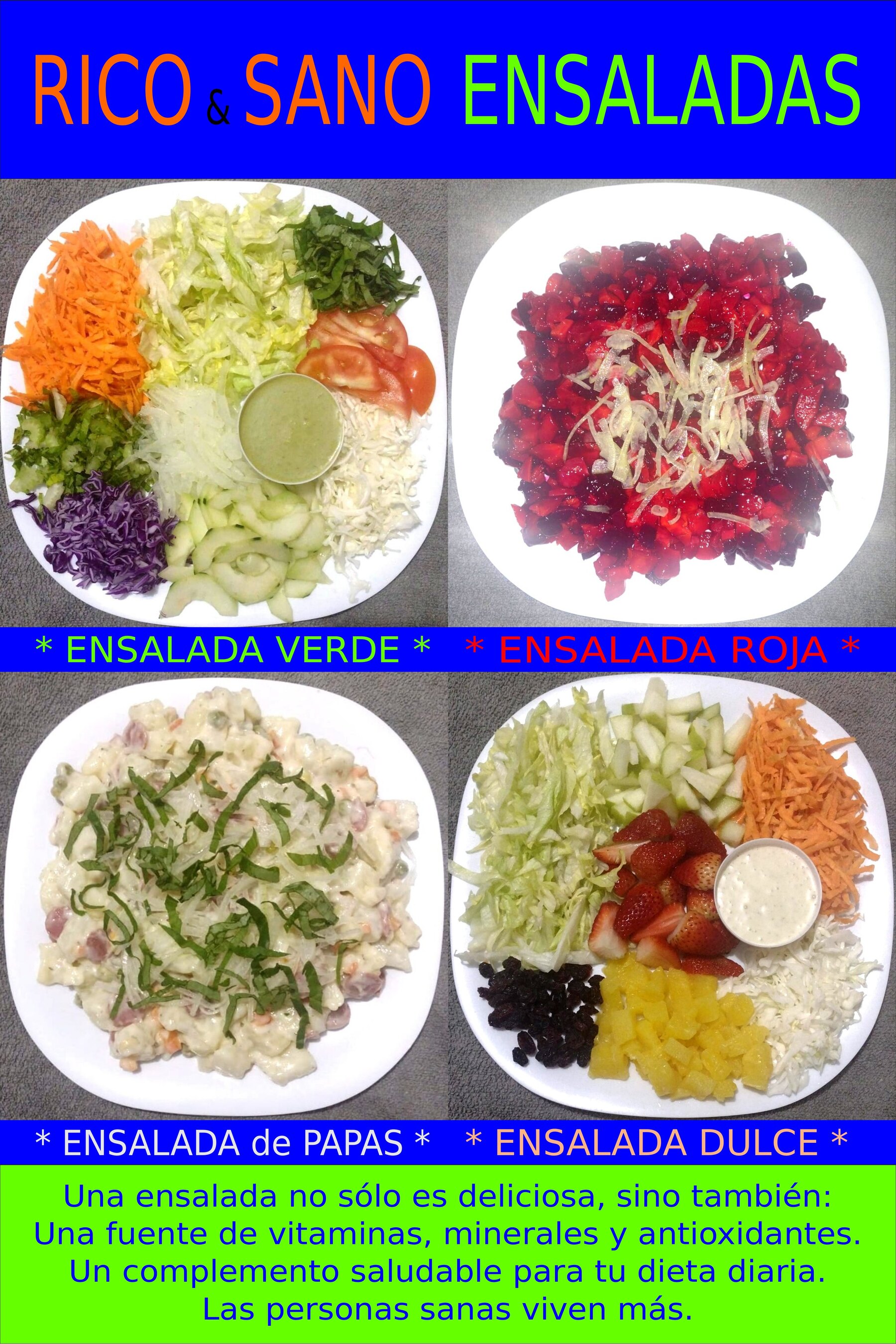 Las cuatro ensaladas de RICO & SANO